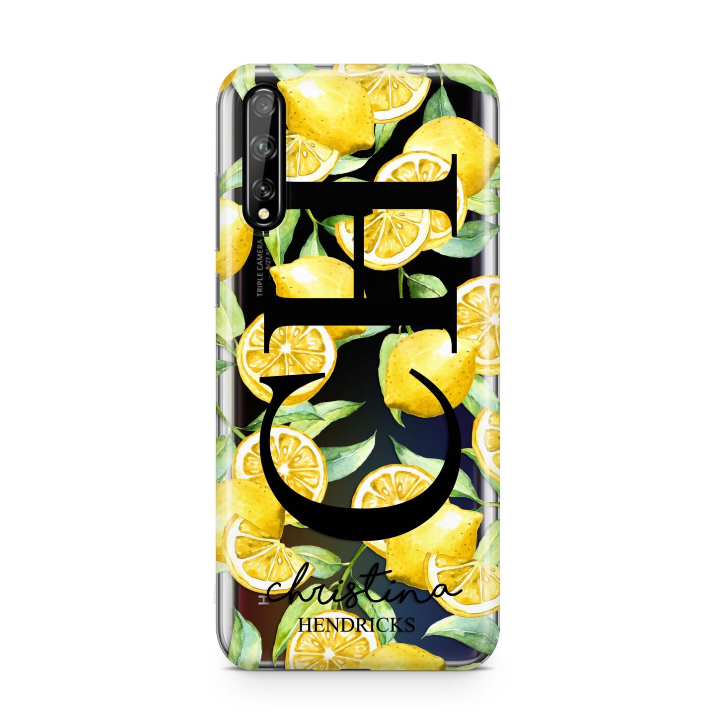 Monogrammed Lemon Fruit Huawei Enjoy 10s Phone Case