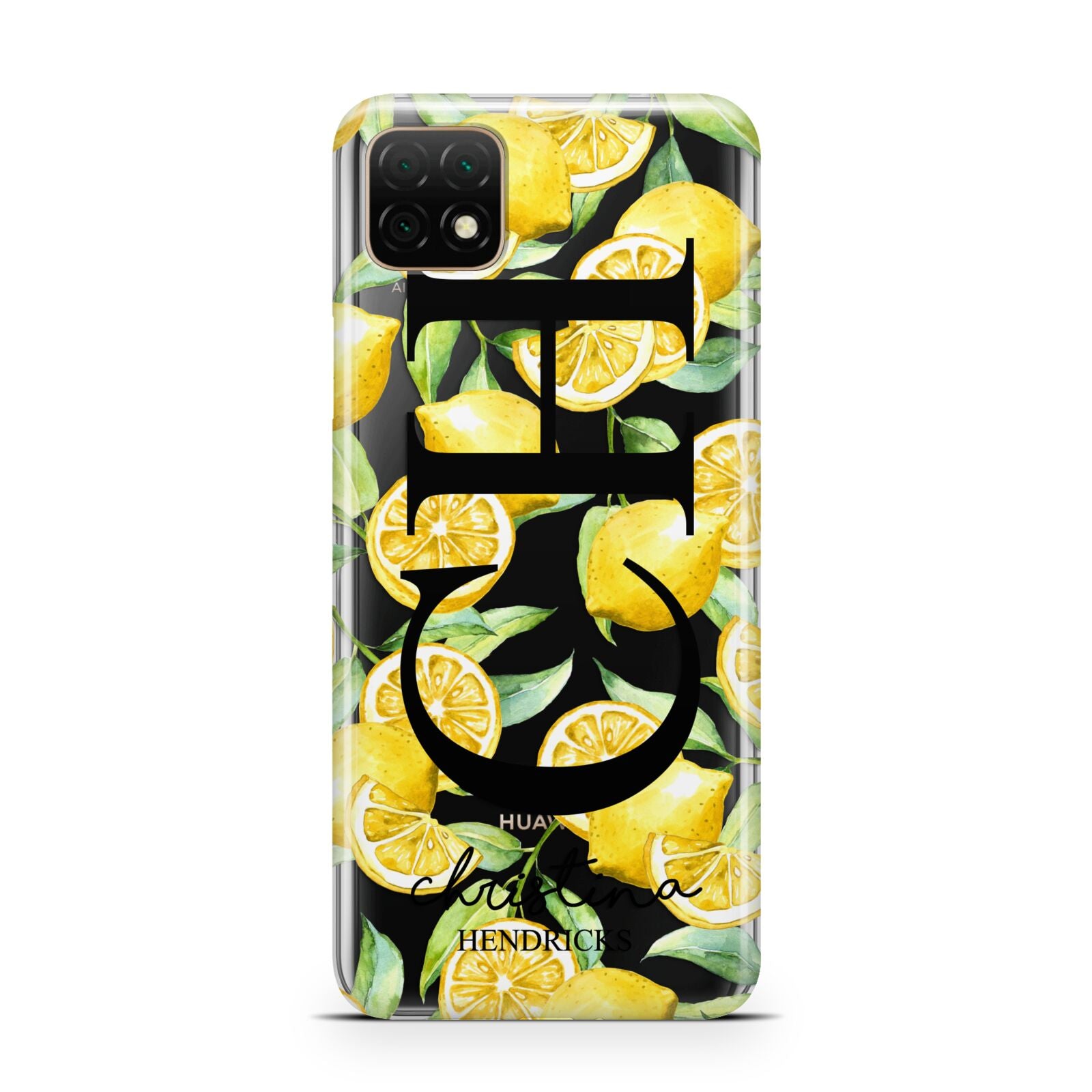 Monogrammed Lemon Fruit Huawei Enjoy 20 Phone Case