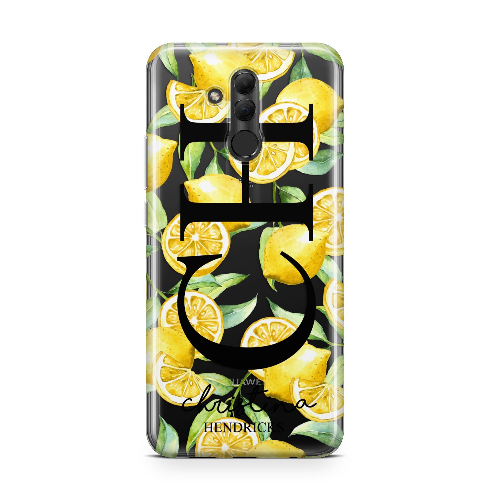 Monogrammed Lemon Fruit Huawei Mate 20 Lite