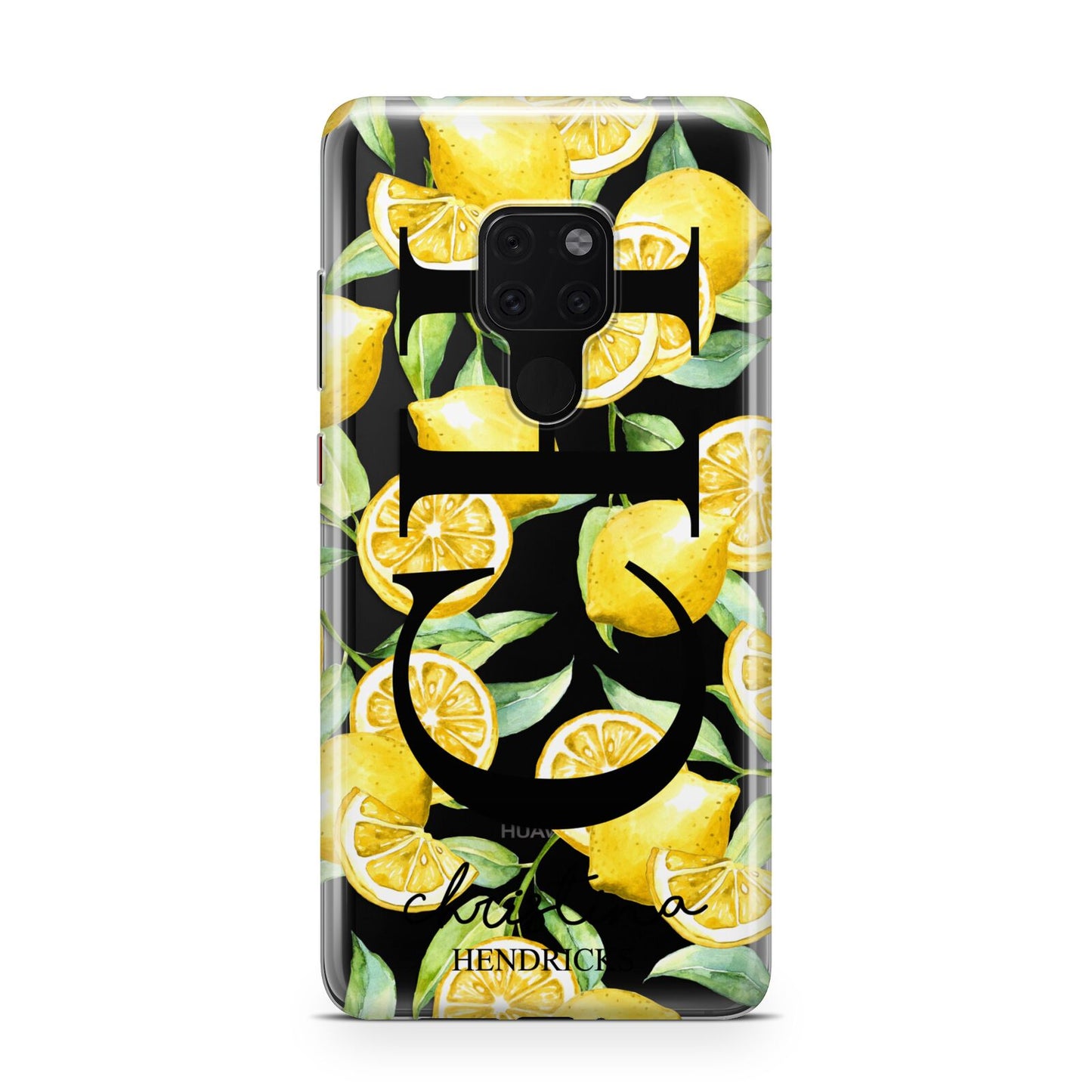 Monogrammed Lemon Fruit Huawei Mate 20 Phone Case