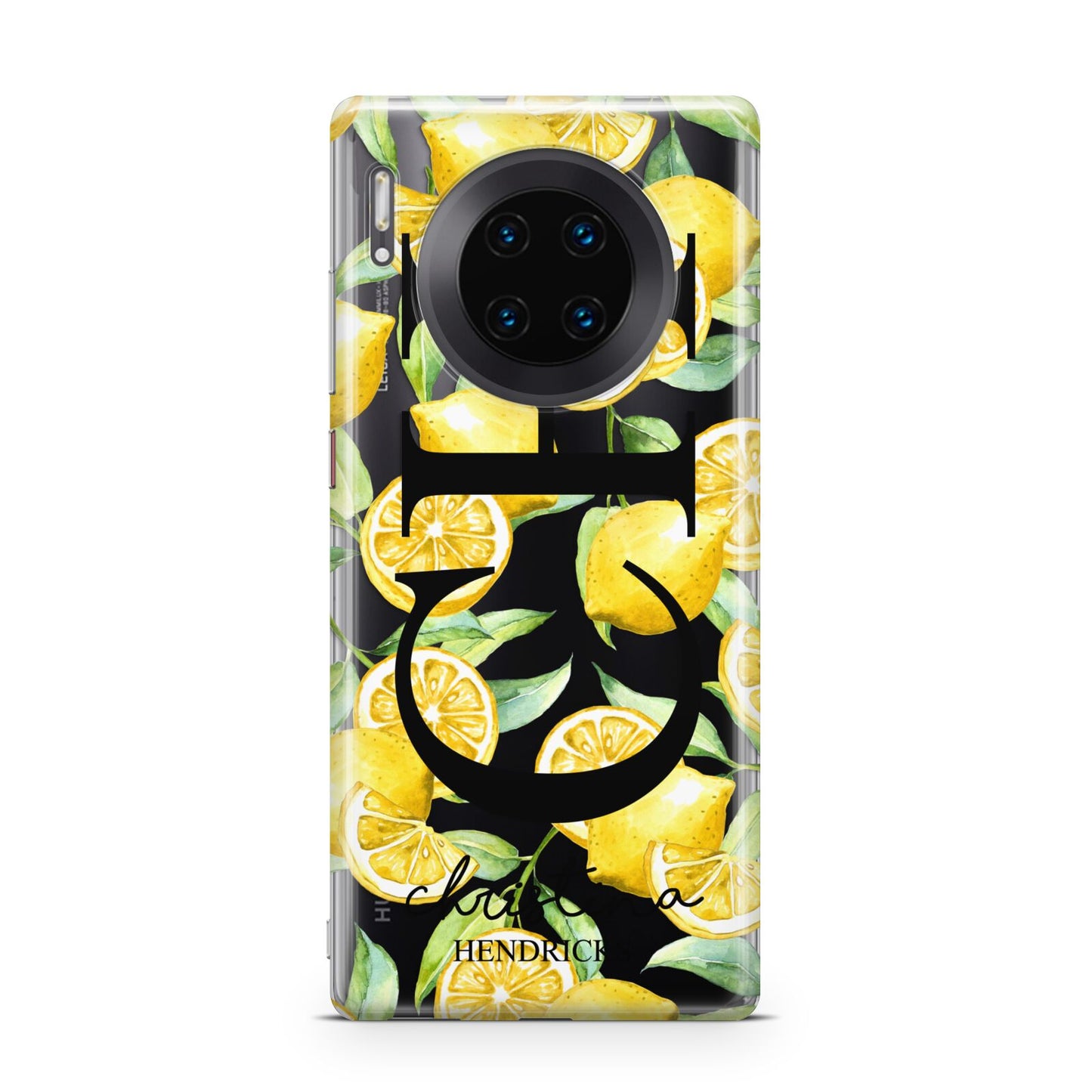 Monogrammed Lemon Fruit Huawei Mate 30 Pro Phone Case