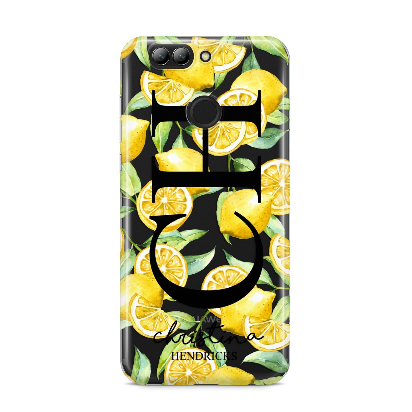 Monogrammed Lemon Fruit Huawei Nova 2s Phone Case