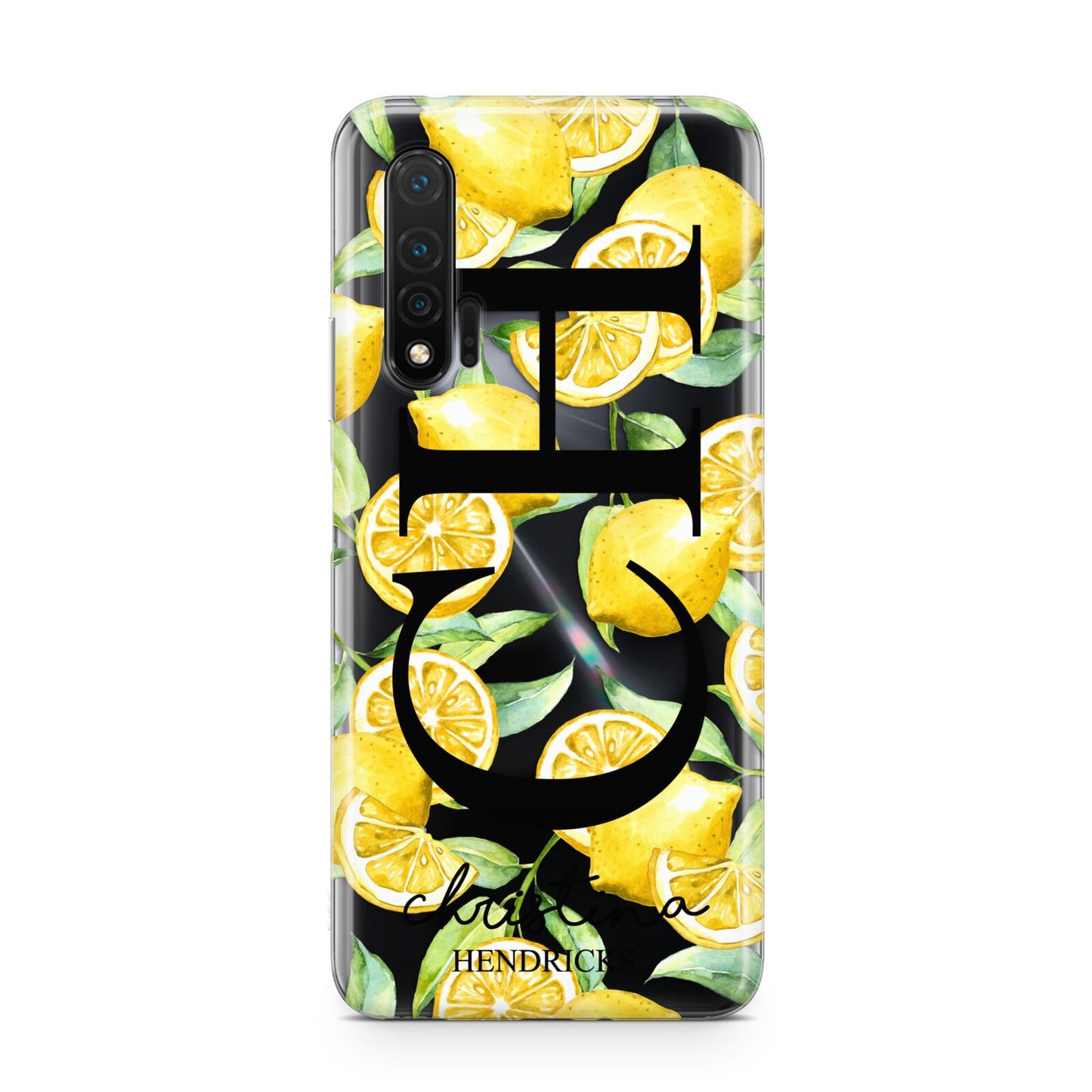 Monogrammed Lemon Fruit Huawei Nova 6 Phone Case