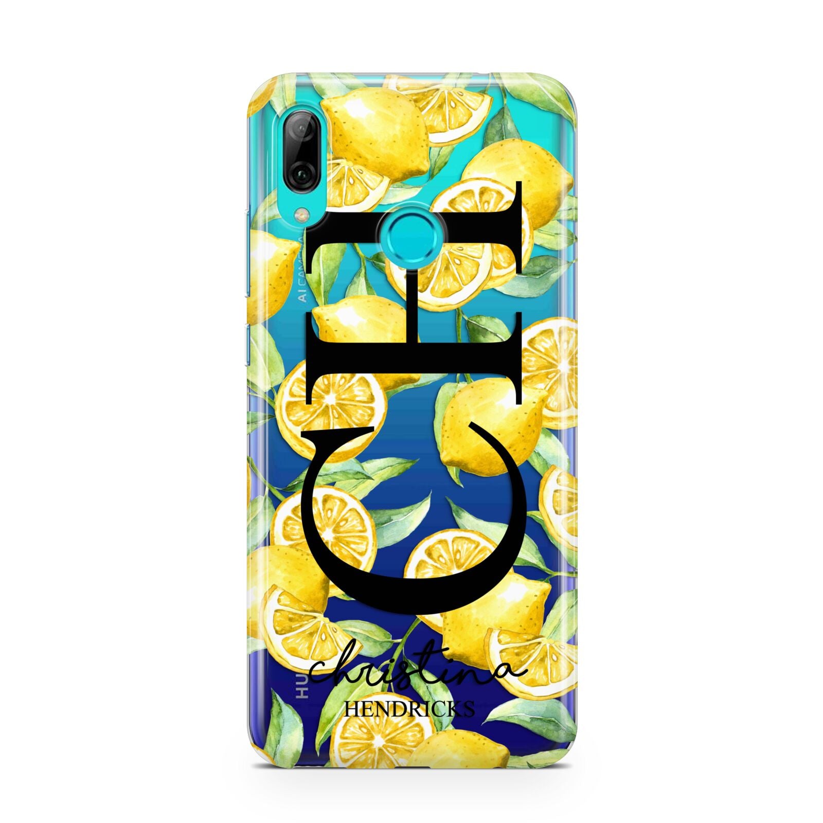 Monogrammed Lemon Fruit Huawei P Smart 2019 Case