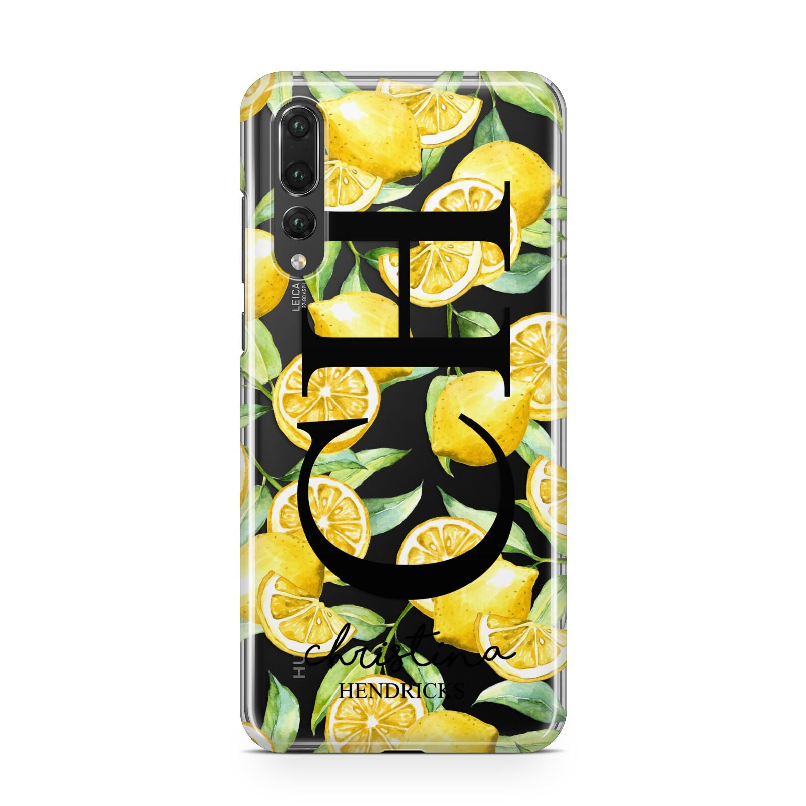 Monogrammed Lemon Fruit Huawei P20 Pro Phone Case