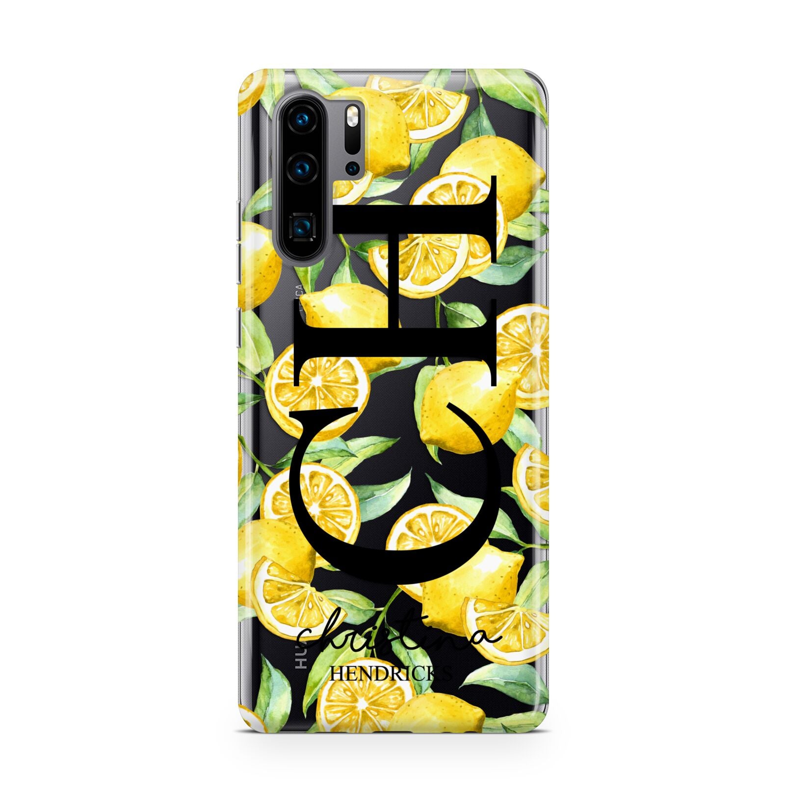 Monogrammed Lemon Fruit Huawei P30 Pro Phone Case