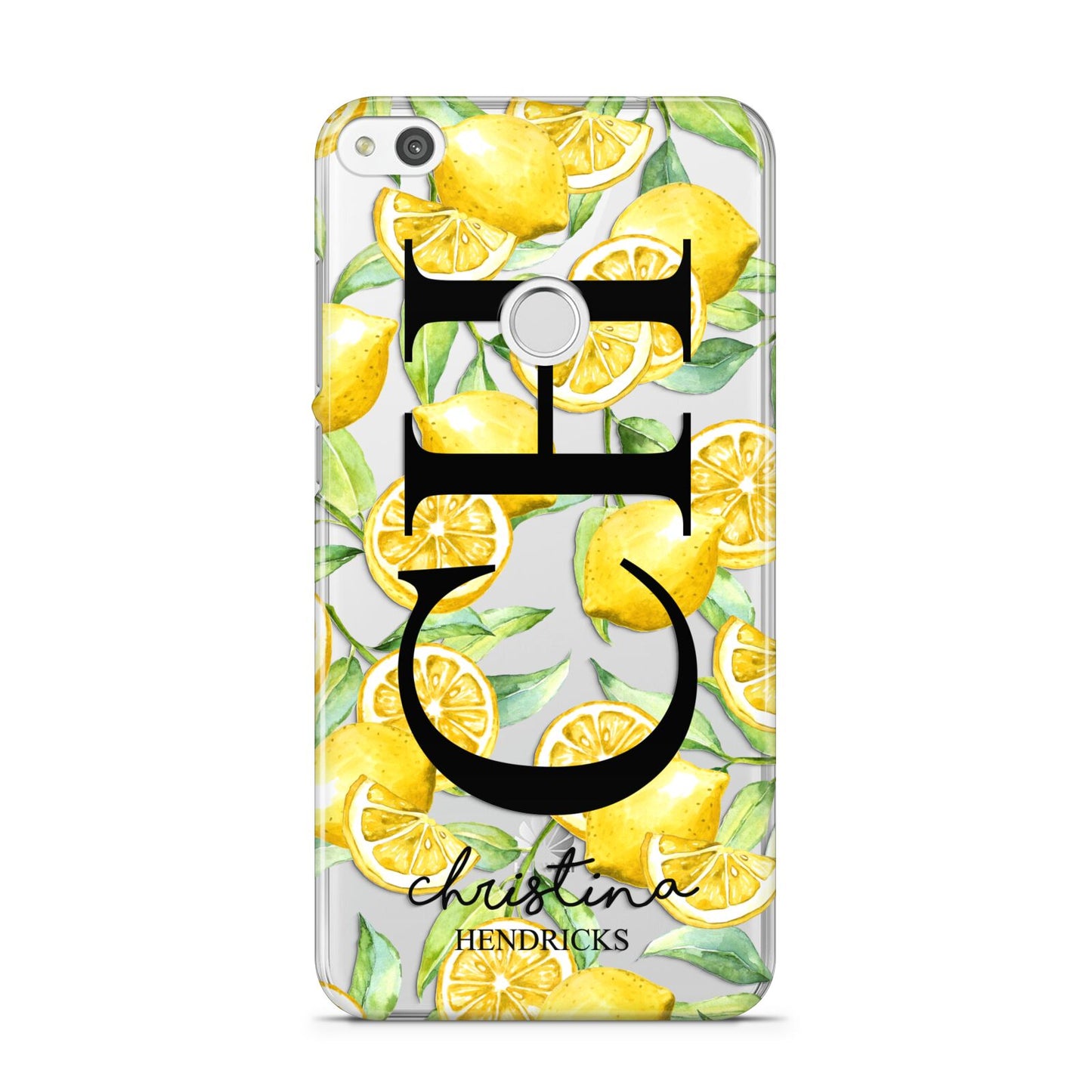 Monogrammed Lemon Fruit Huawei P8 Lite Case