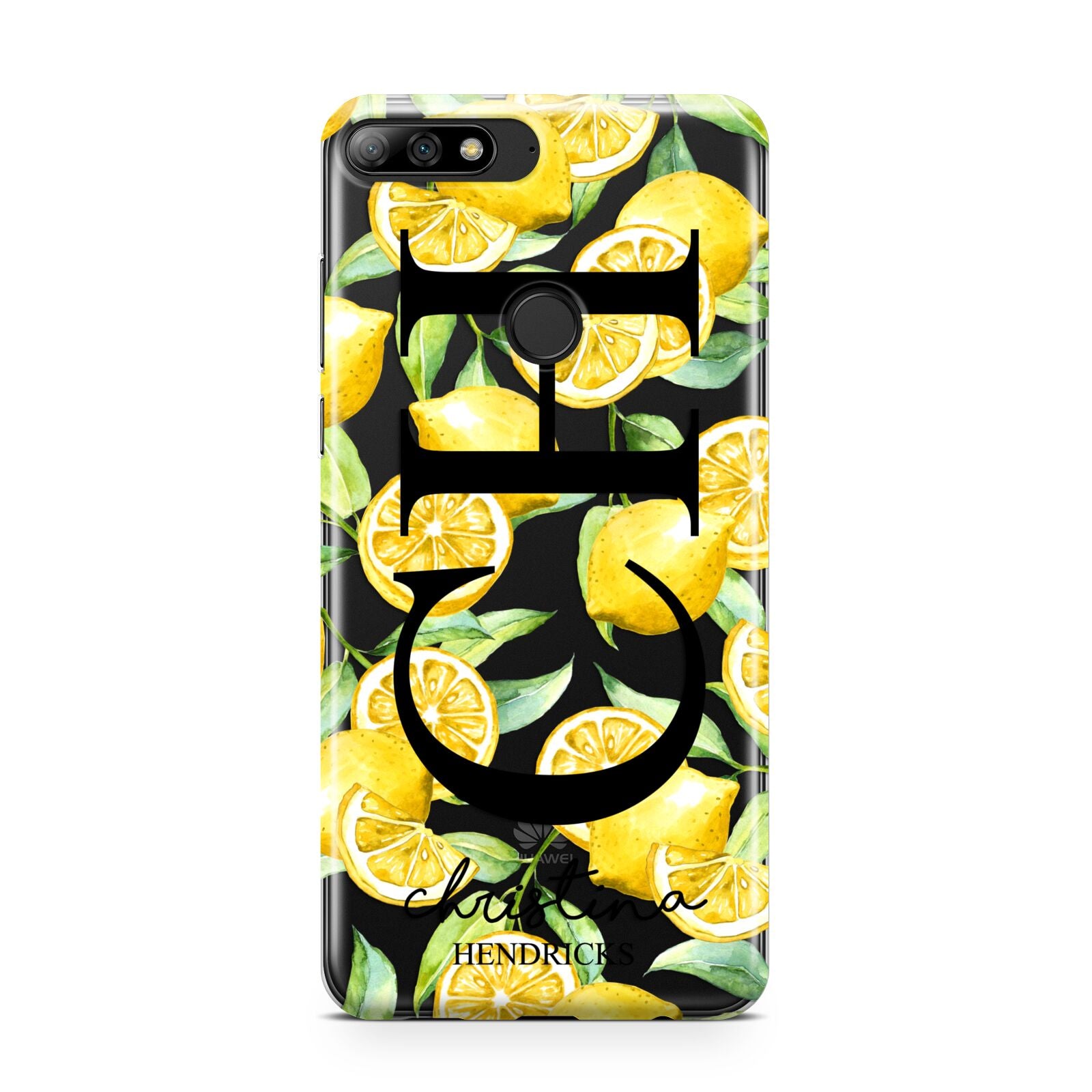 Monogrammed Lemon Fruit Huawei Y7 2018