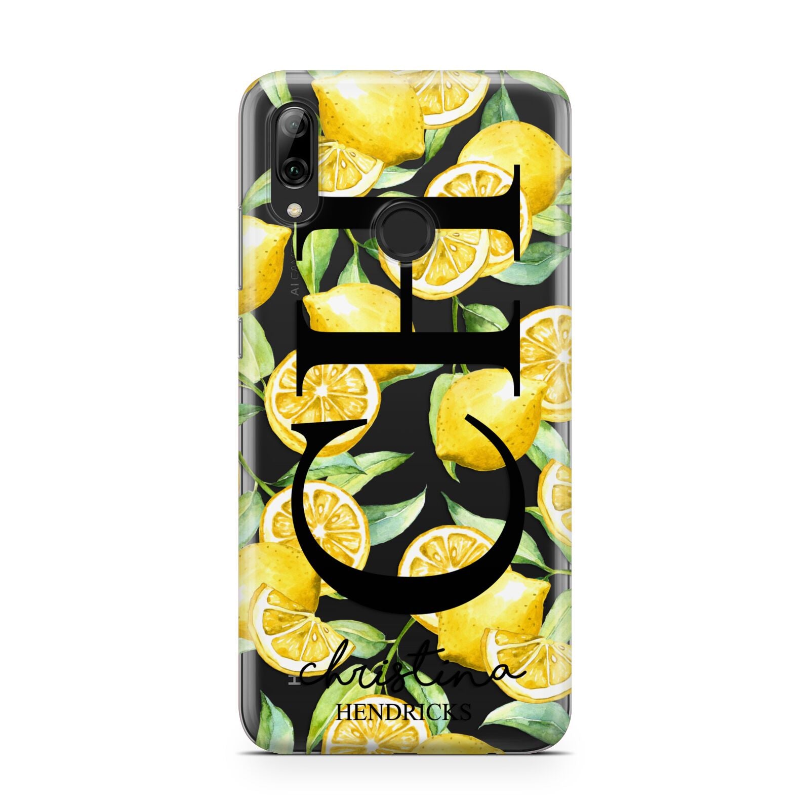 Monogrammed Lemon Fruit Huawei Y7 2019