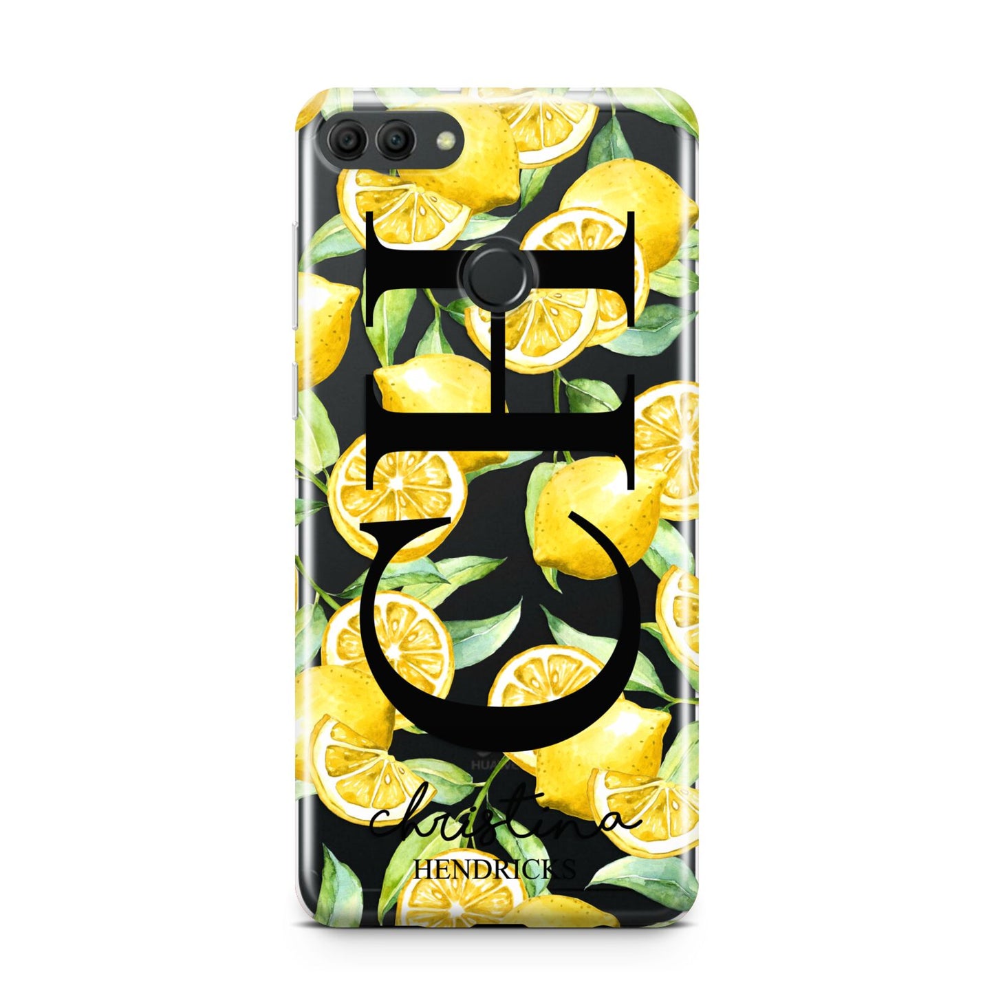 Monogrammed Lemon Fruit Huawei Y9 2018