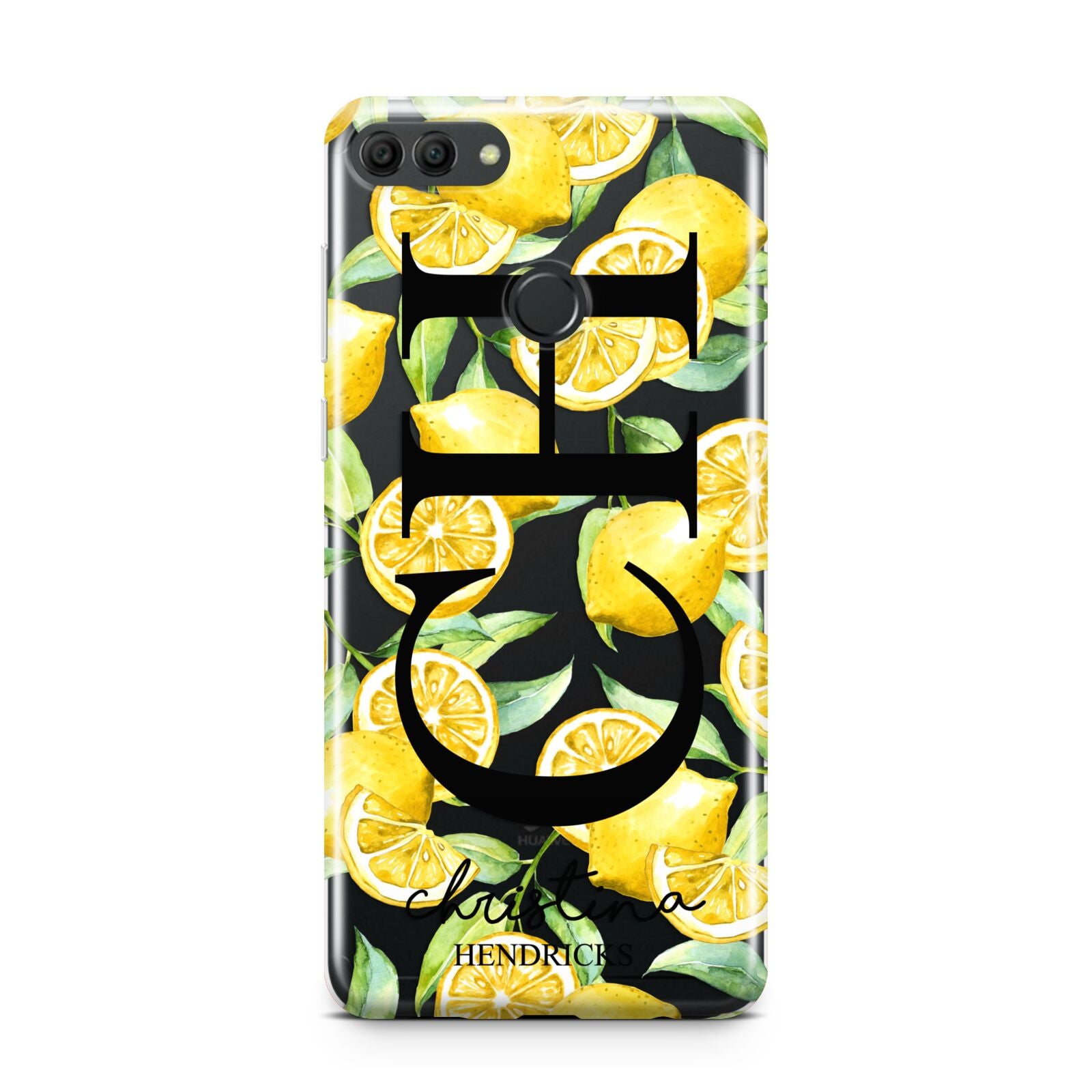 Monogrammed Lemon Fruit Huawei Y9 2018