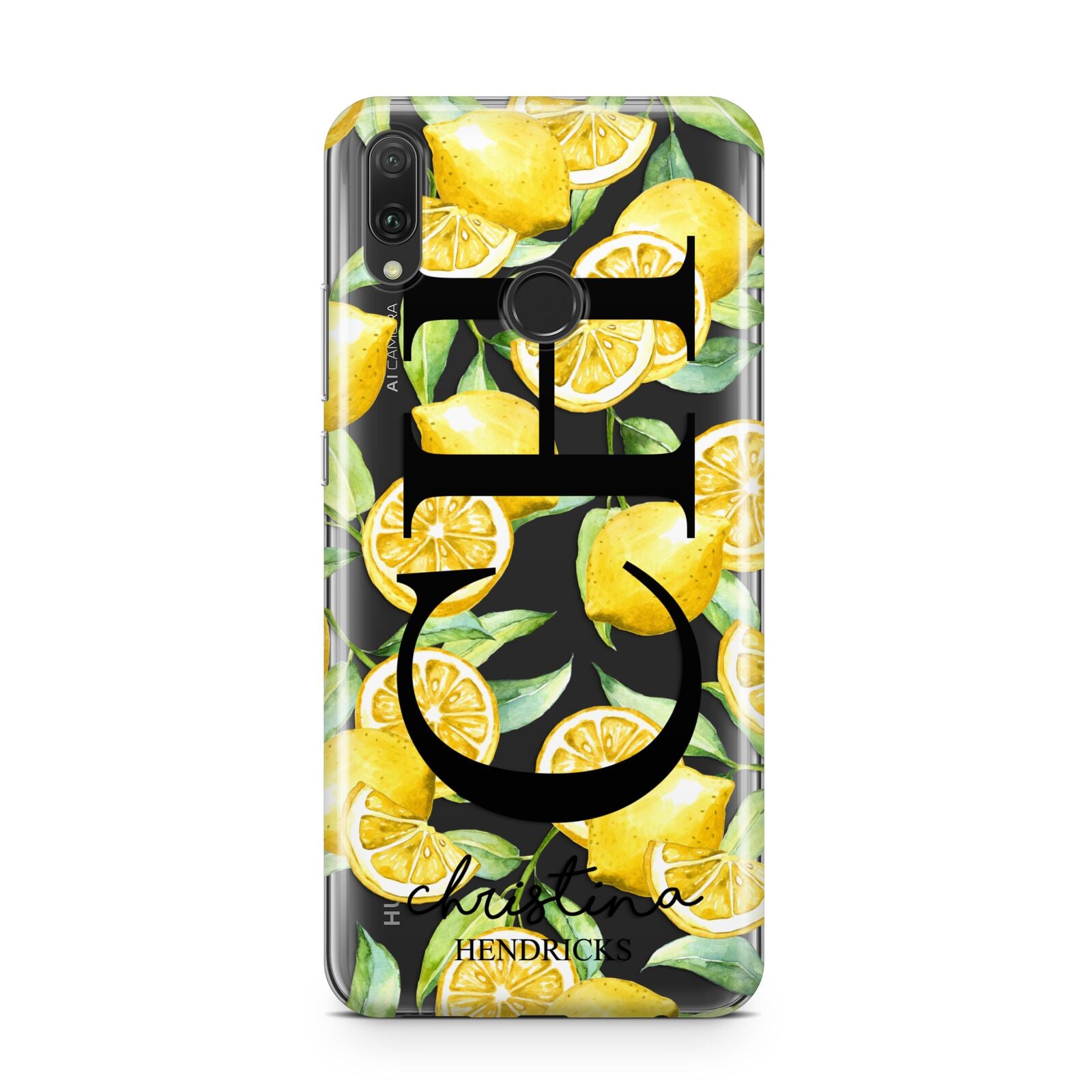 Monogrammed Lemon Fruit Huawei Y9 2019