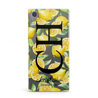 Monogrammed Lemon Fruit Sony Xperia Case