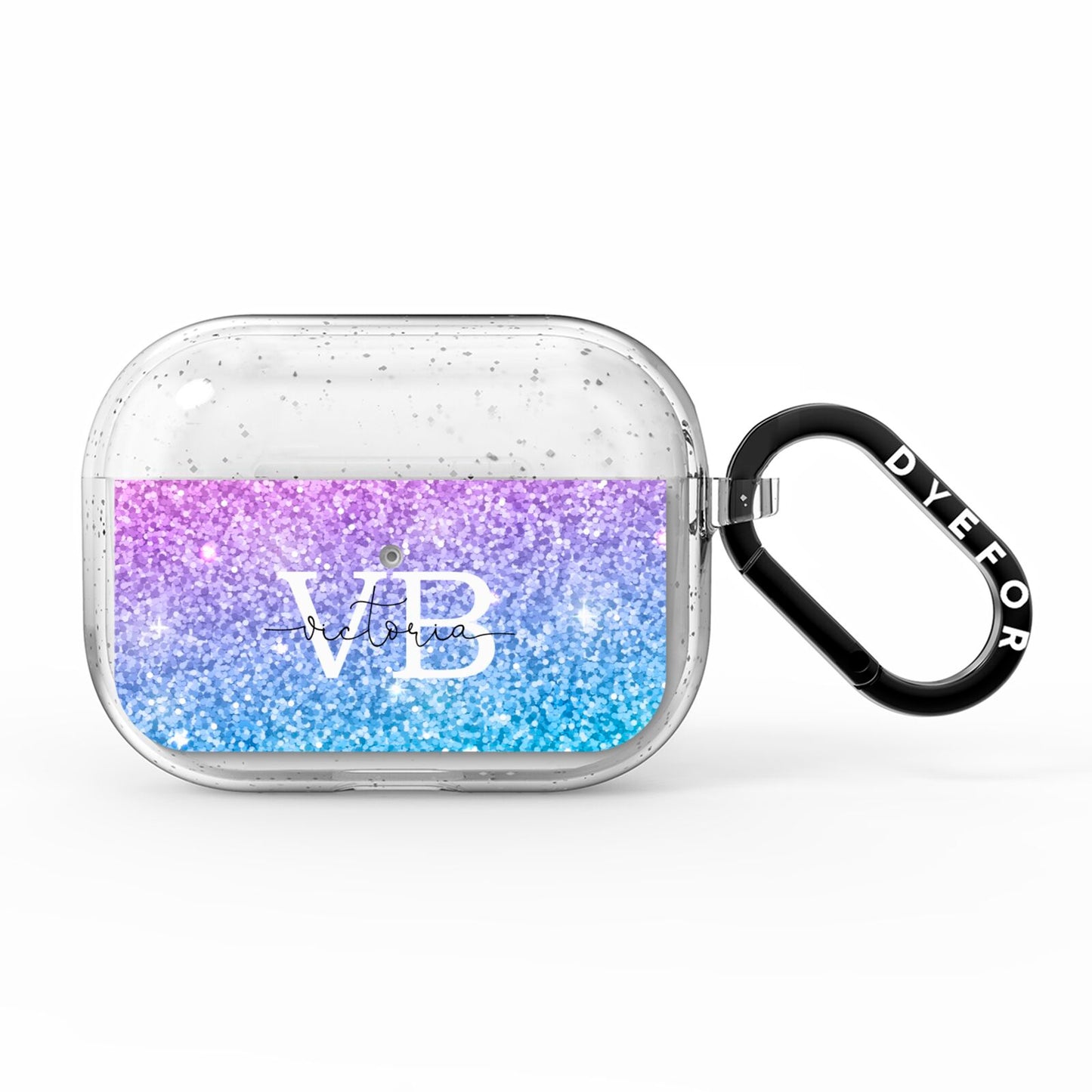 Monogrammed Multi Colour Glitter Name AirPods Pro Glitter Case