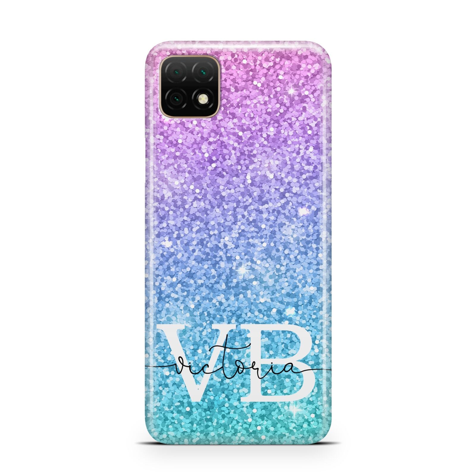 Monogrammed Multi Colour Glitter Name Huawei Enjoy 20 Phone Case