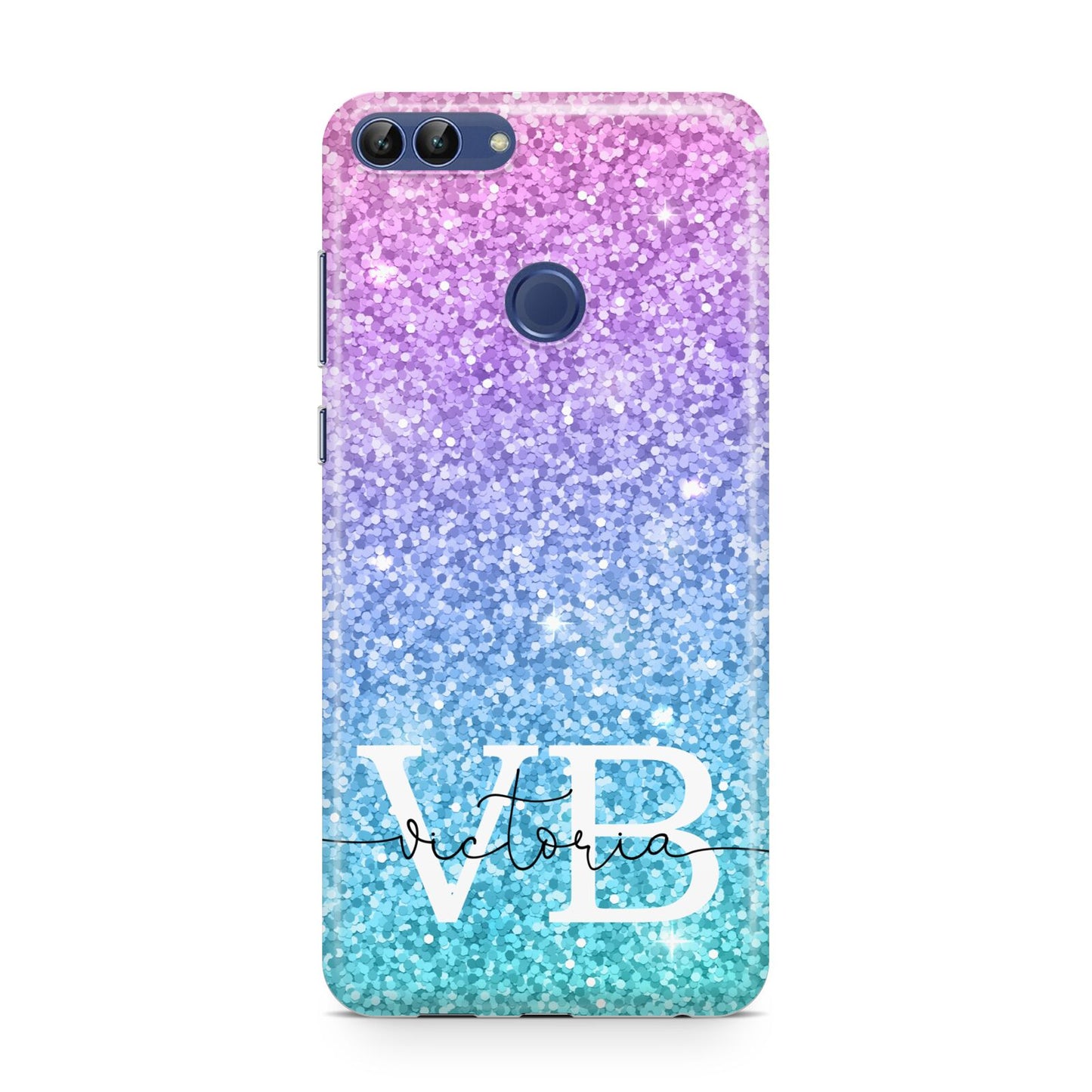 Monogrammed Multi Colour Glitter Name Huawei P Smart Case