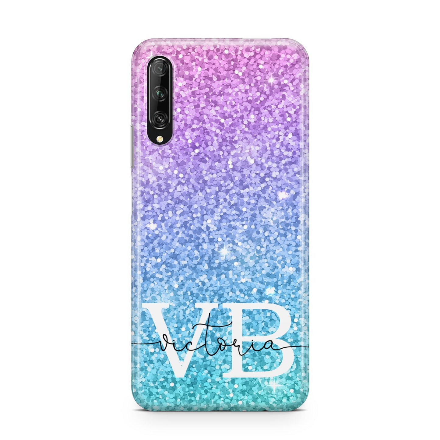 Monogrammed Multi Colour Glitter Name Huawei P Smart Pro 2019