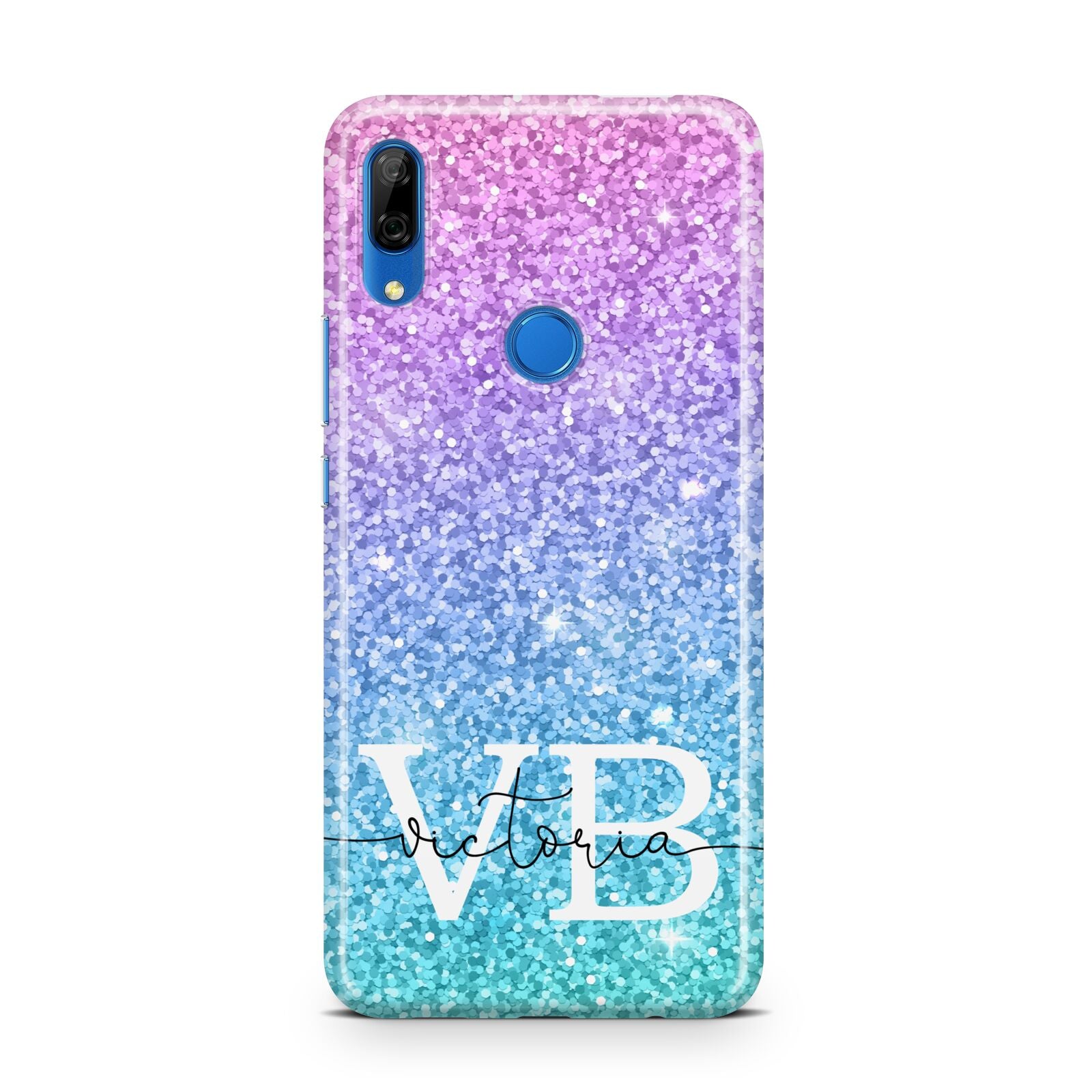 Monogrammed Multi Colour Glitter Name Huawei P Smart Z