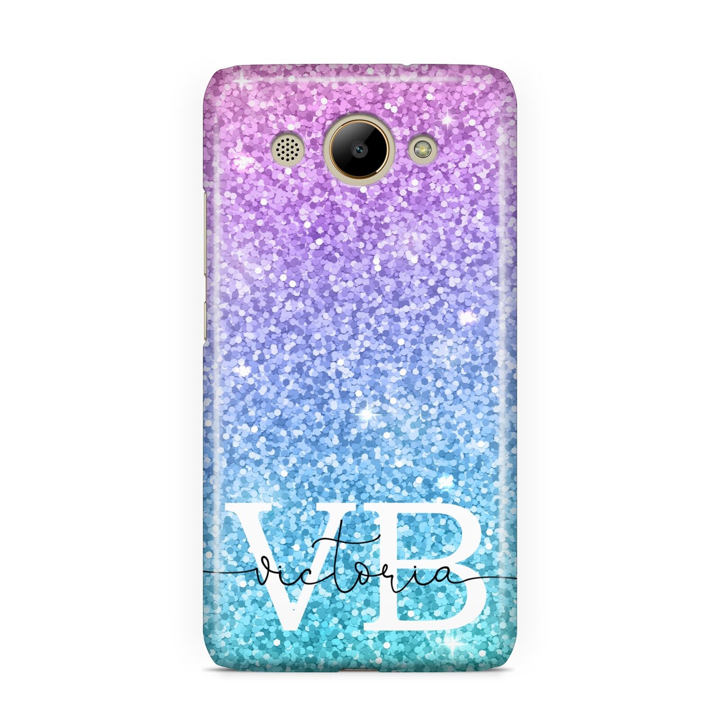 Monogrammed Multi Colour Glitter Name Huawei Y3 2017