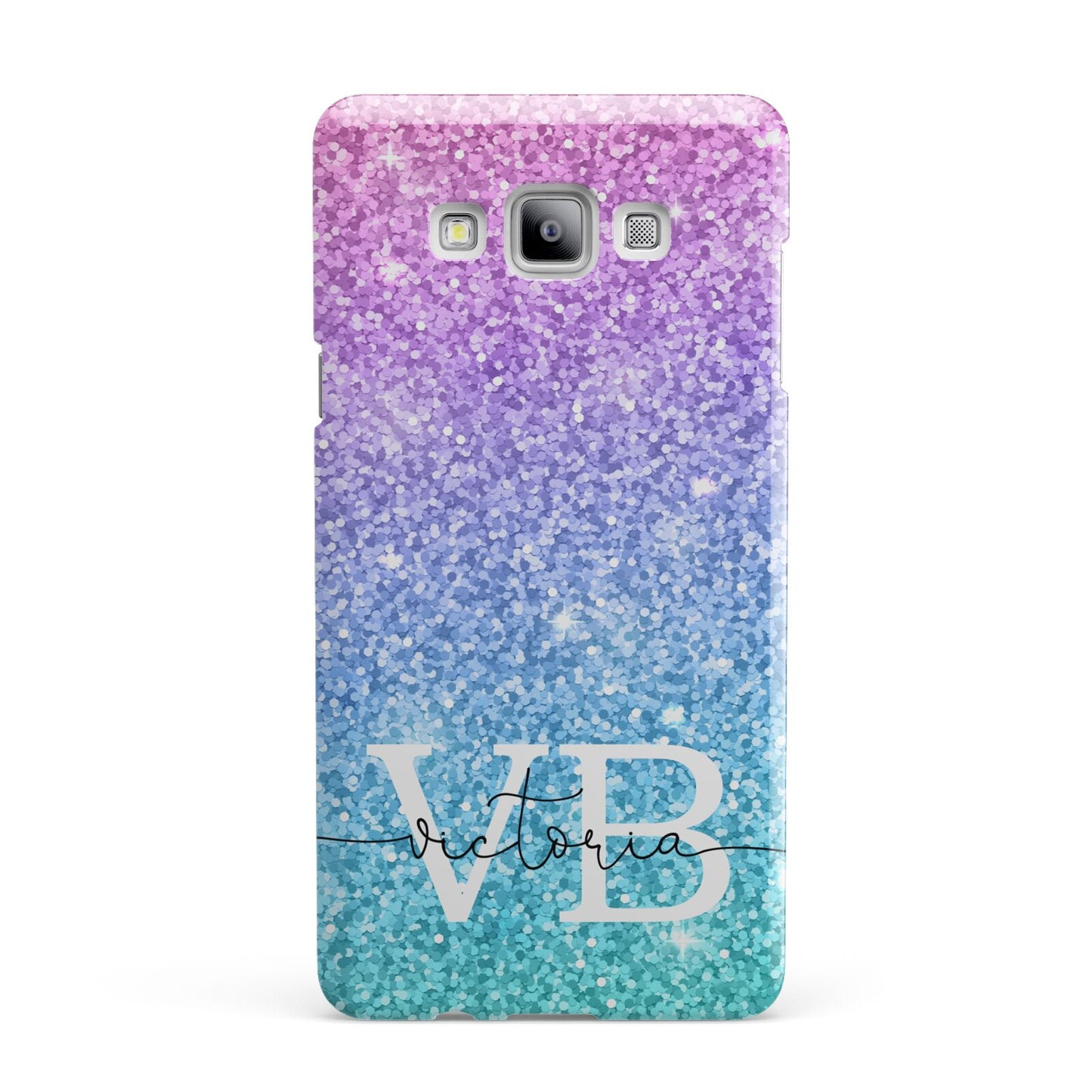 Monogrammed Multi Colour Glitter Name Samsung Galaxy A7 2015 Case