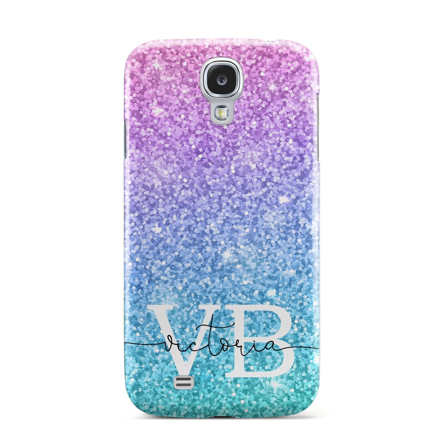 Monogrammed Multi Colour Glitter Name Samsung Galaxy S4 Case