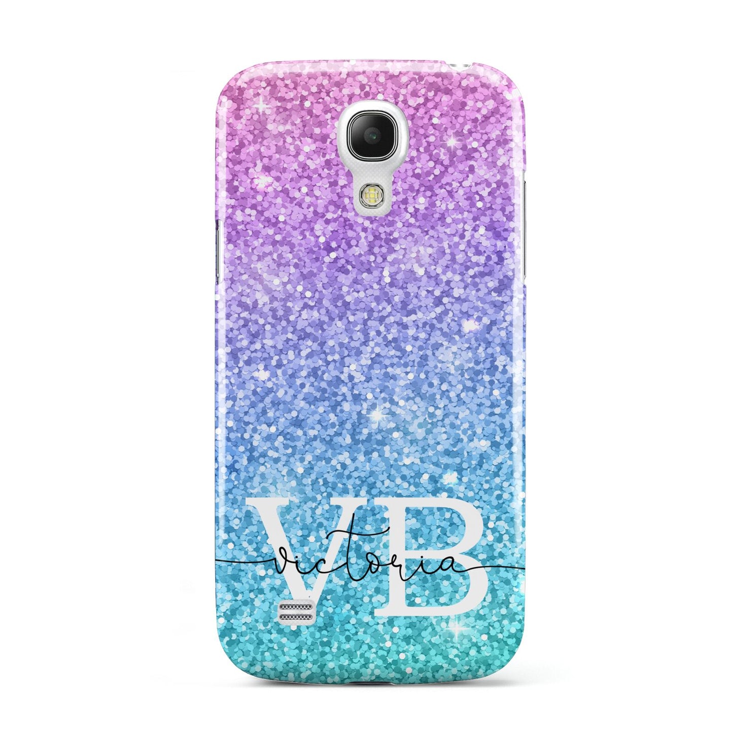 Monogrammed Multi Colour Glitter Name Samsung Galaxy S4 Mini Case