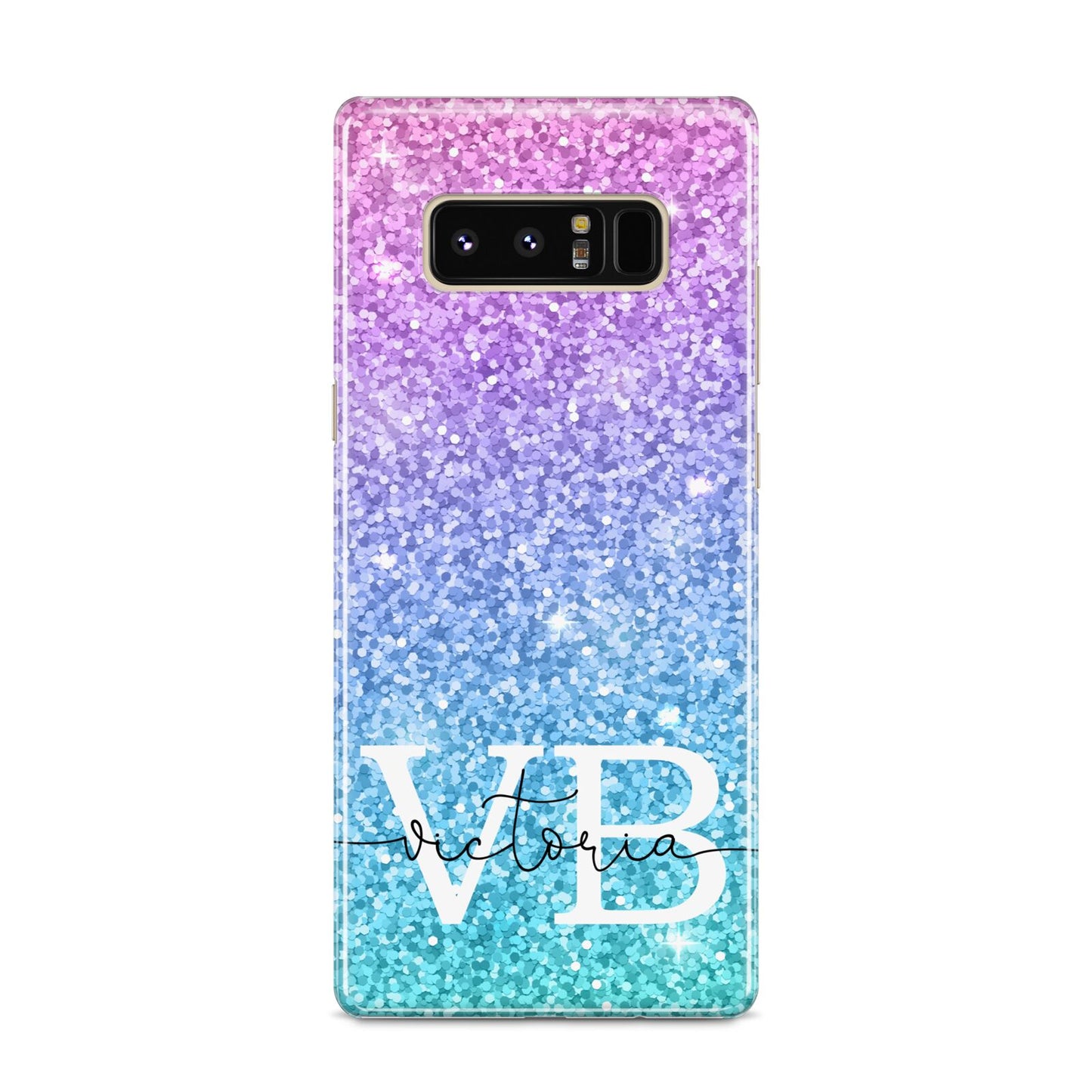 Monogrammed Multi Colour Glitter Name Samsung Galaxy S8 Case