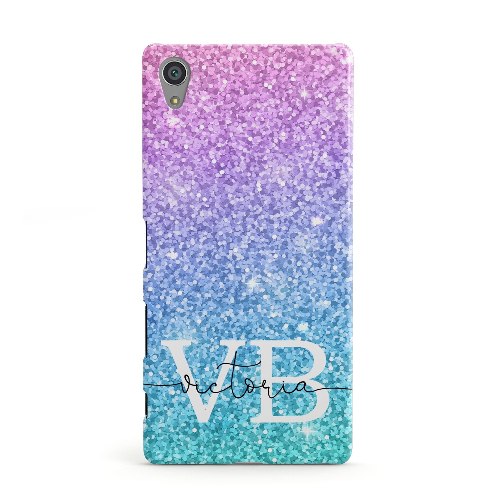 Monogrammed Multi Colour Glitter Name Sony Xperia Case