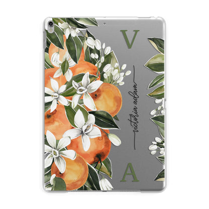 Monogrammed Orange Tree Apple iPad Silver Case