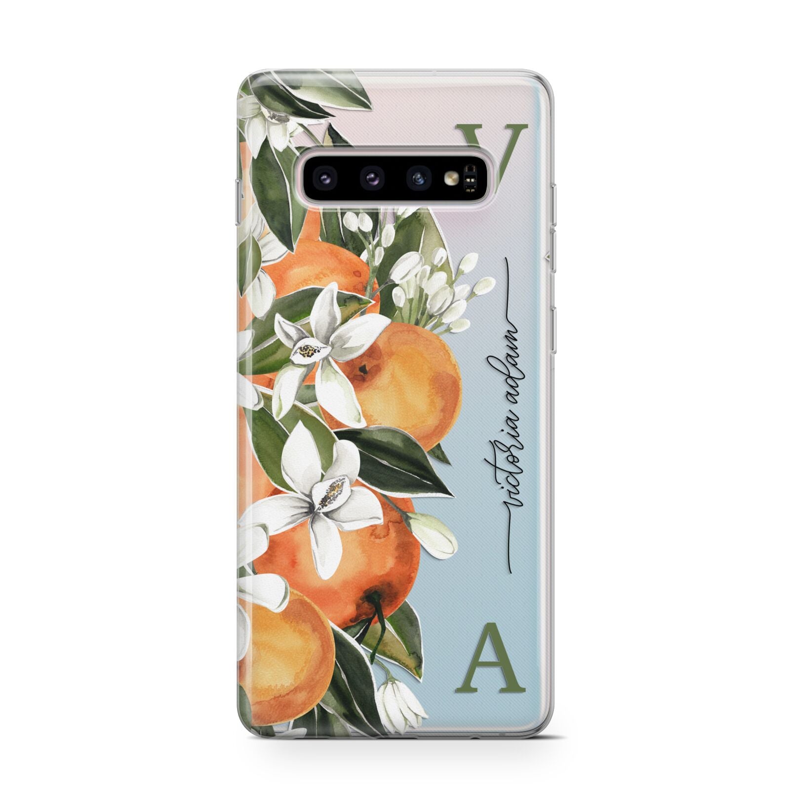 Monogrammed Orange Tree Protective Samsung Galaxy Case