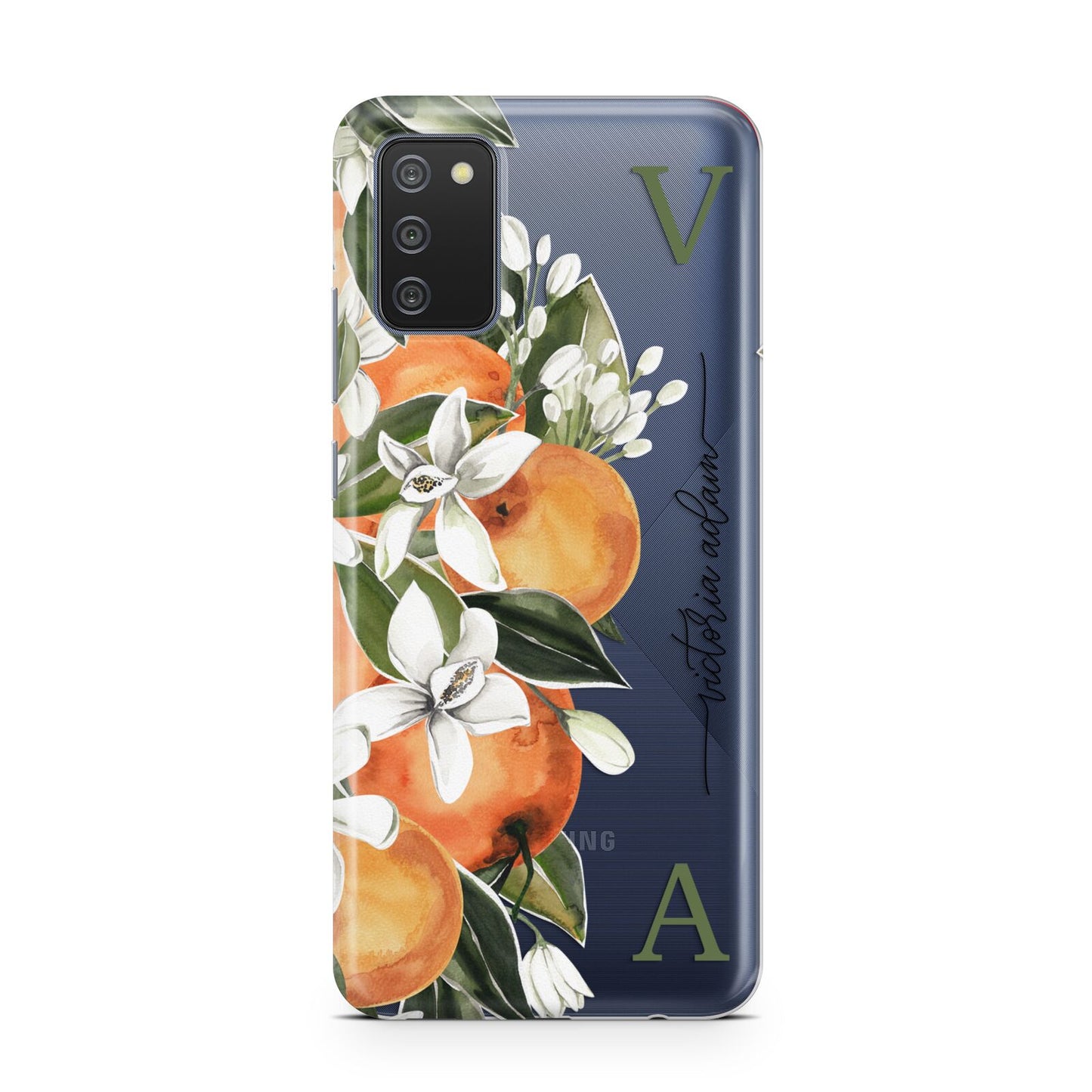 Monogrammed Orange Tree Samsung A02s Case