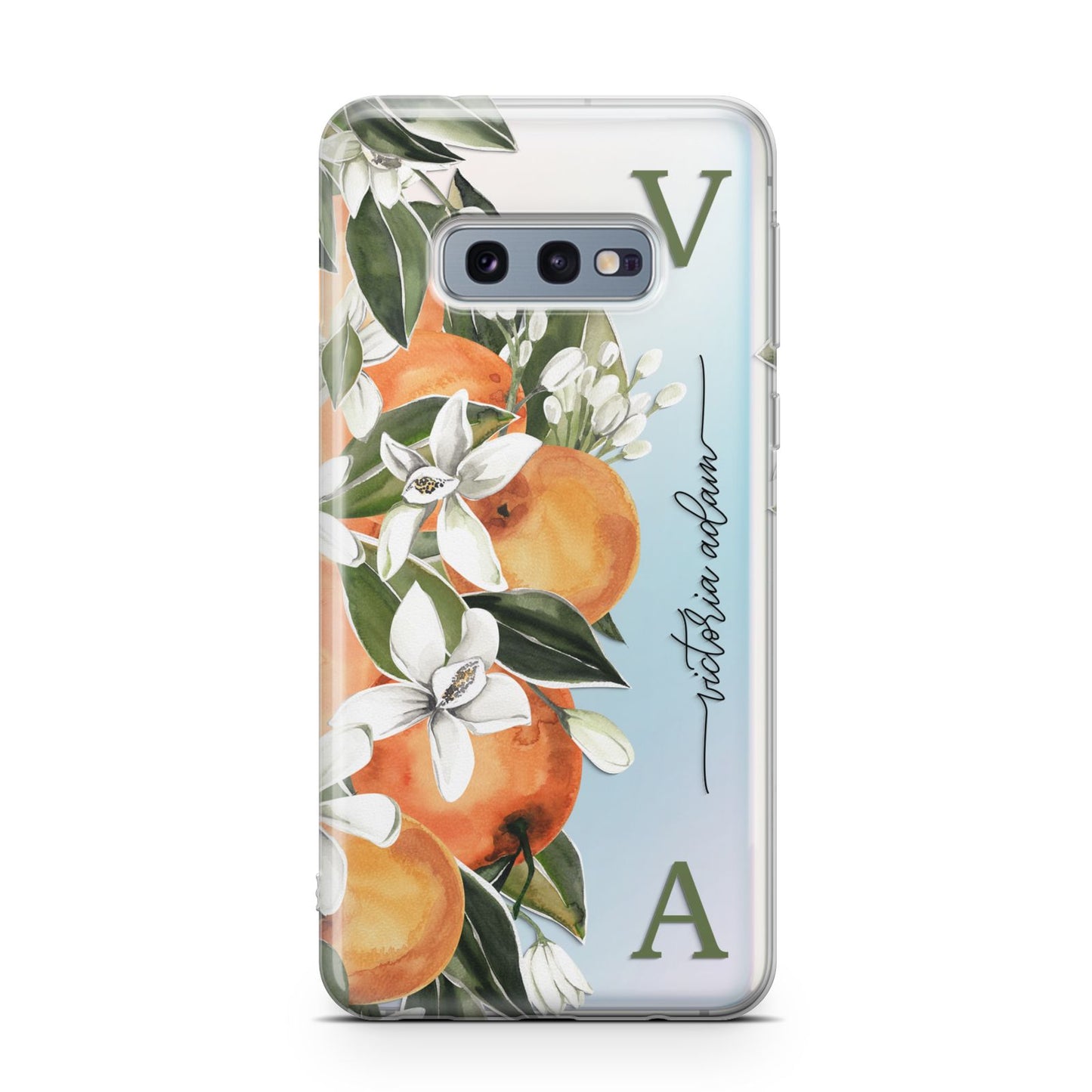 Monogrammed Orange Tree Samsung Galaxy S10E Case