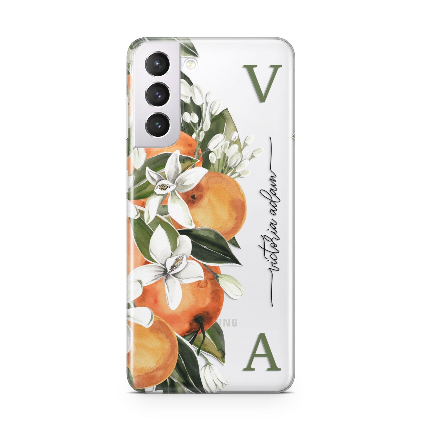 Monogrammed Orange Tree Samsung S21 Case