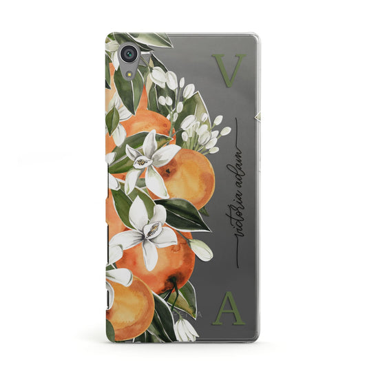 Monogrammed Orange Tree Sony Xperia Case