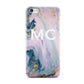 Monogrammed Purple Gold Glitter Marble Apple iPhone 5c Case