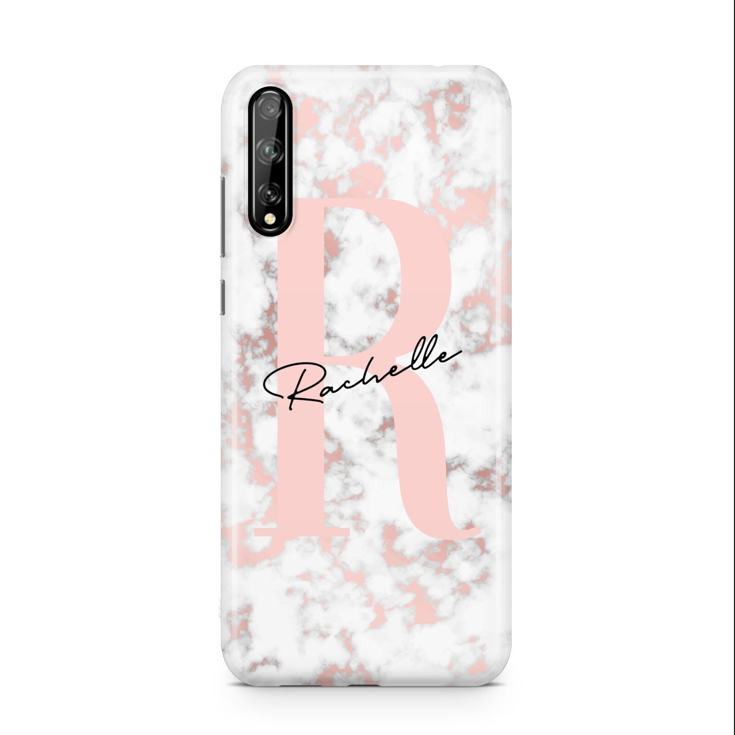 Monogrammed Rose Gold Marble Huawei Enjoy 10s Phone Case