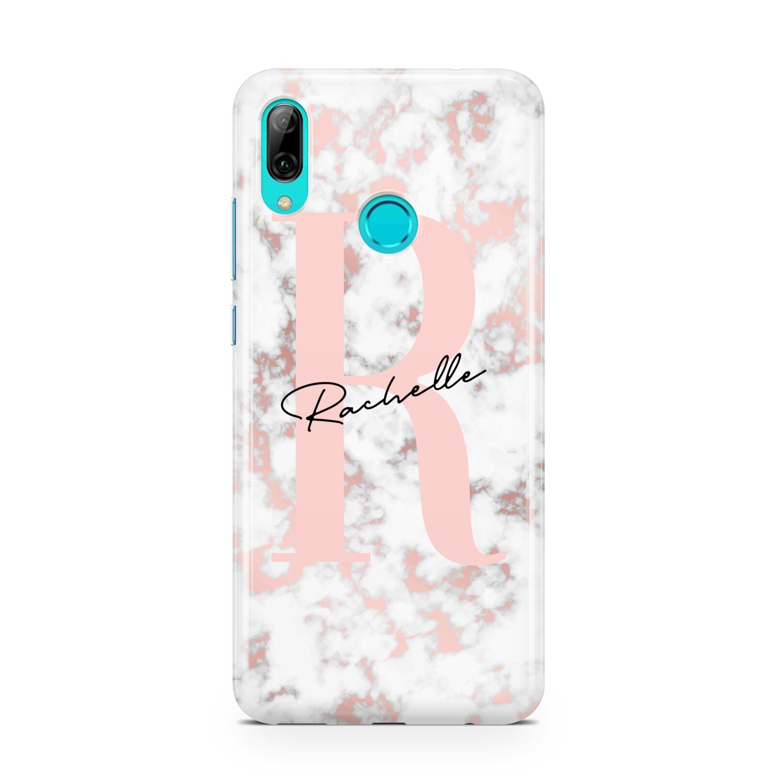 Monogrammed Rose Gold Marble Huawei P Smart 2019 Case