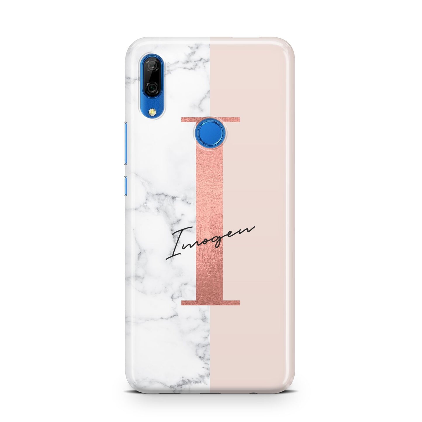 Monogrammed Rose Gold Marble Huawei P Smart Z