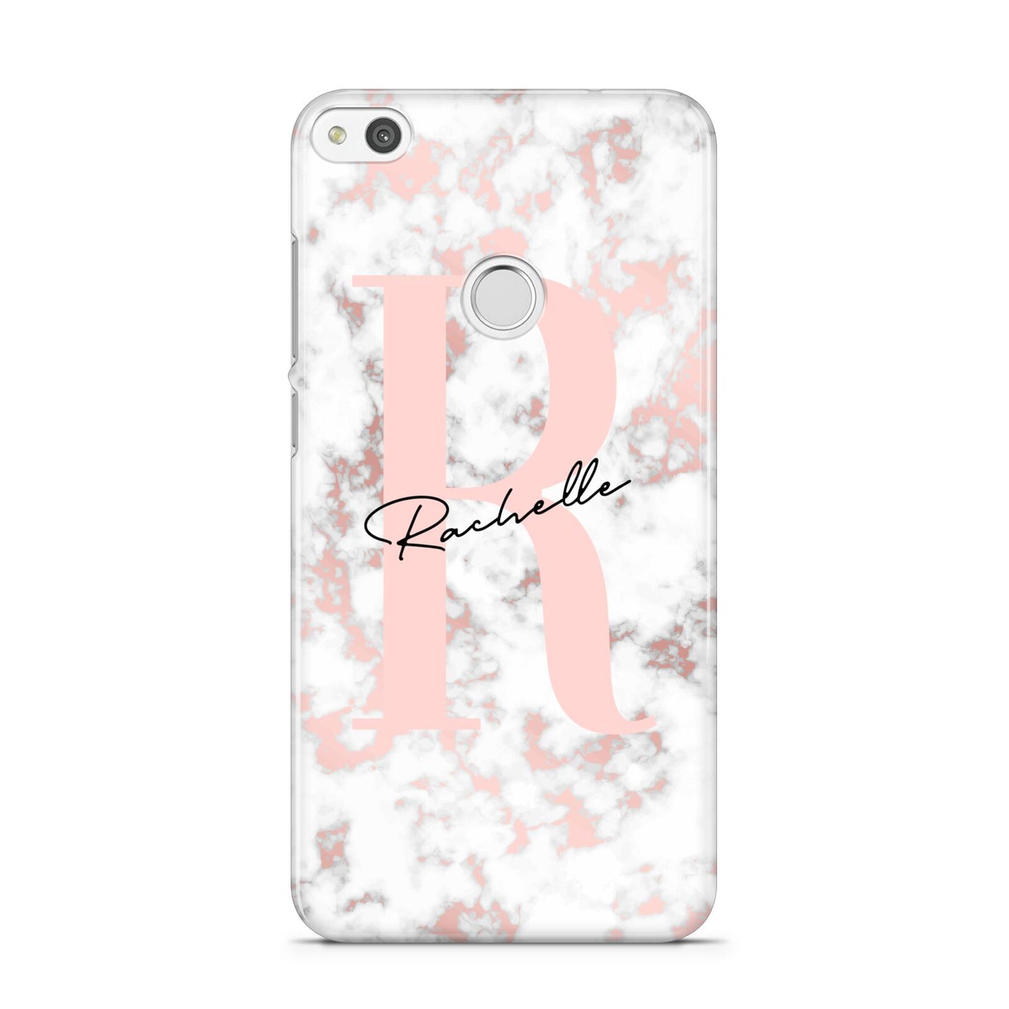 Monogrammed Rose Gold Marble Huawei P8 Lite Case