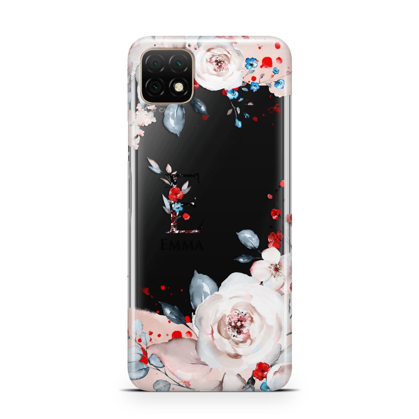 Monogrammed Roses Floral Wreath Huawei Enjoy 20 Phone Case