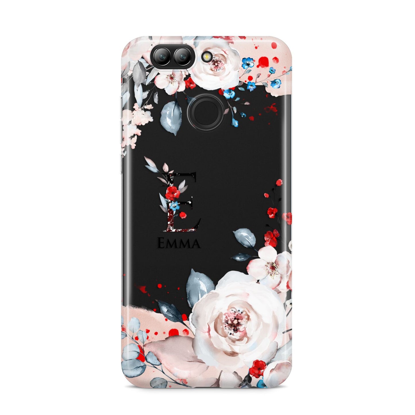 Monogrammed Roses Floral Wreath Huawei Nova 2s Phone Case