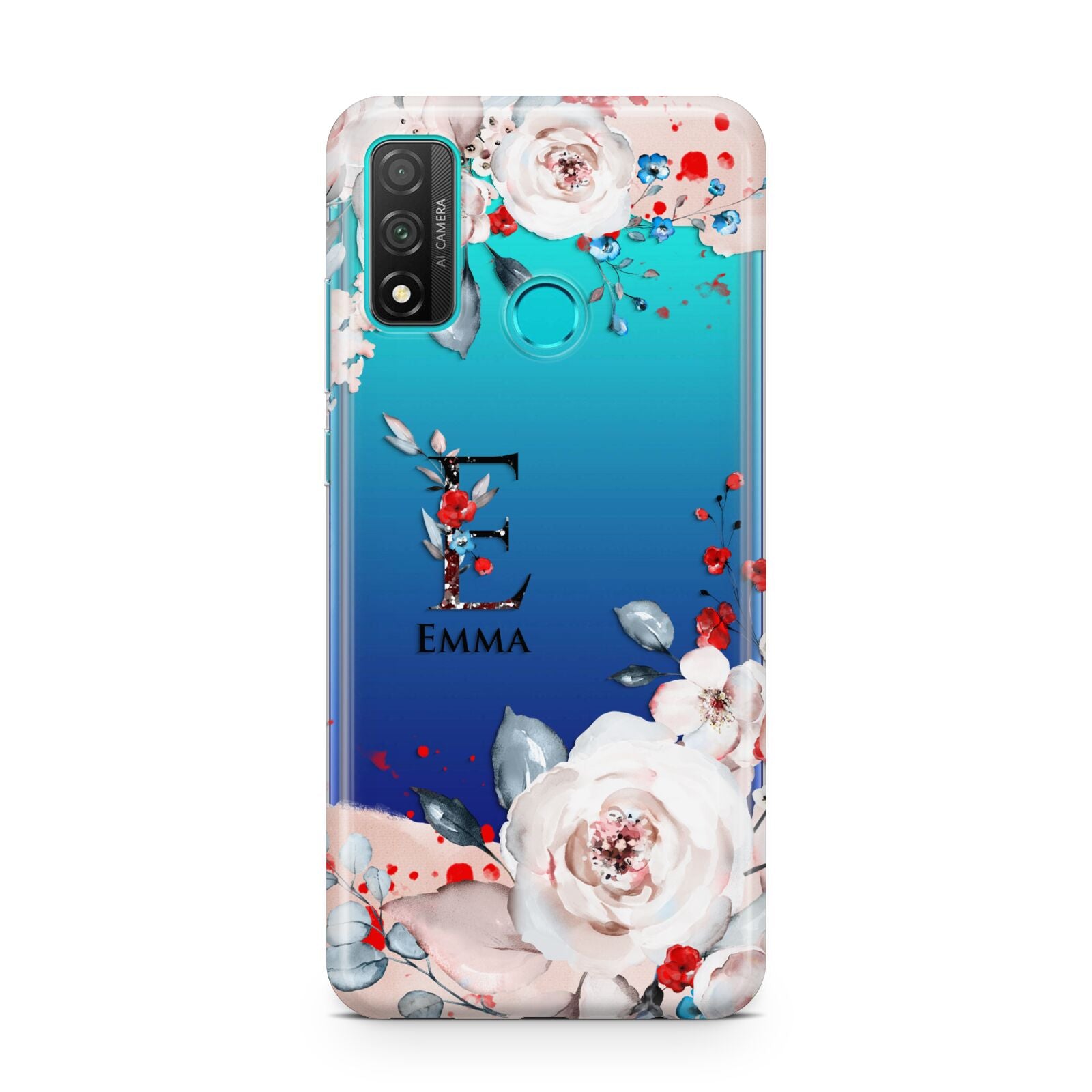 Monogrammed Roses Floral Wreath Huawei P Smart 2020