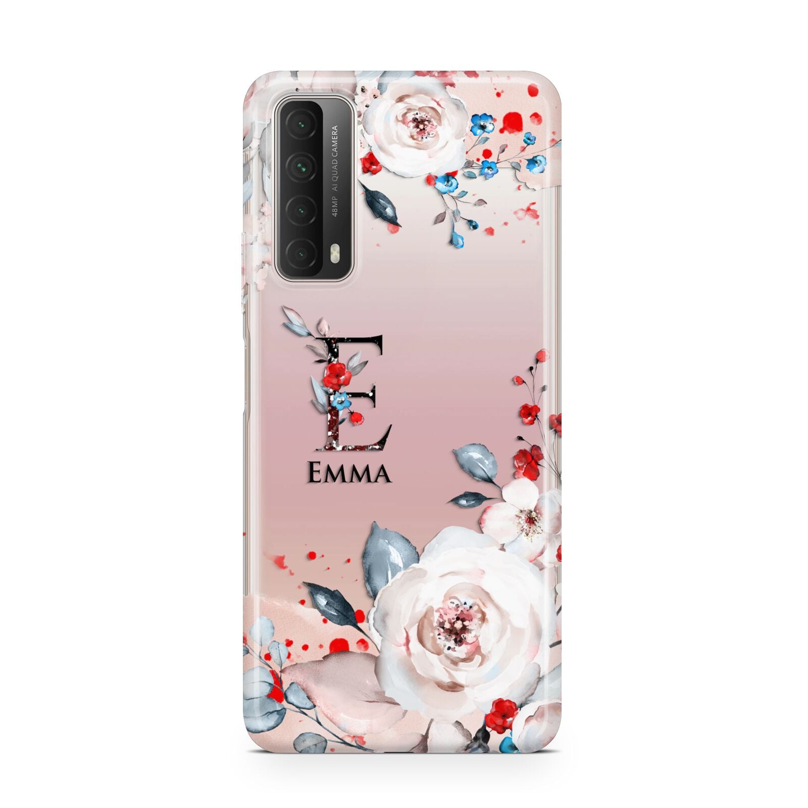 Monogrammed Roses Floral Wreath Huawei P Smart 2021