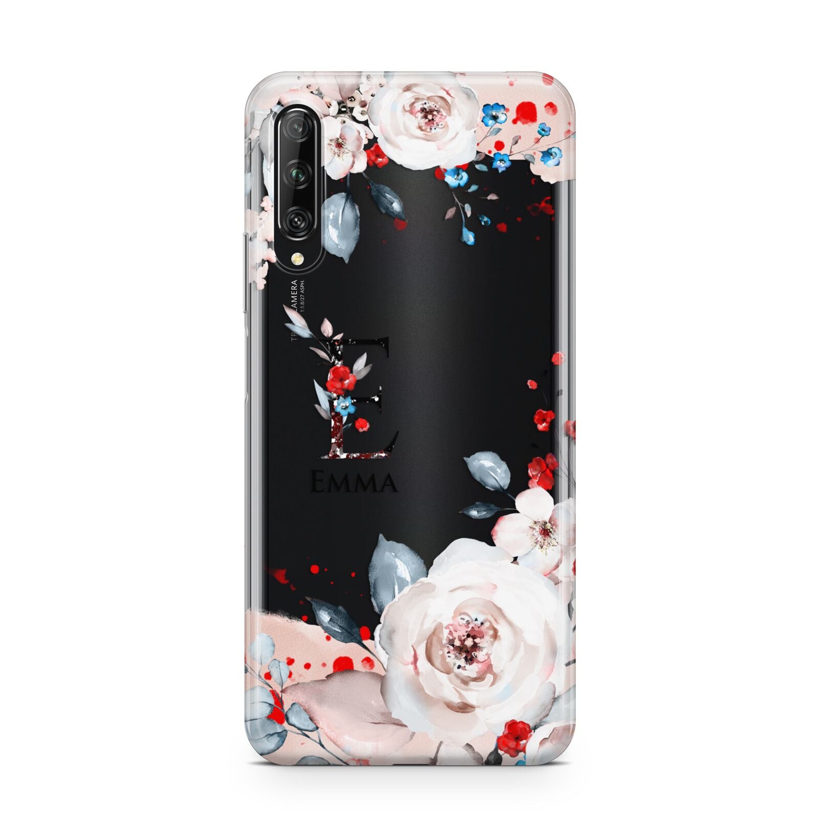 Monogrammed Roses Floral Wreath Huawei P Smart Pro 2019