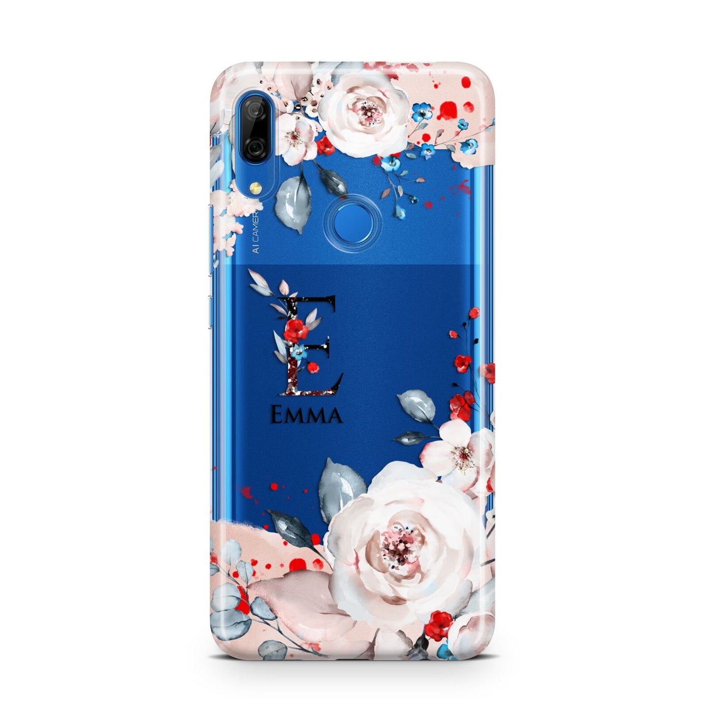 Monogrammed Roses Floral Wreath Huawei P Smart Z