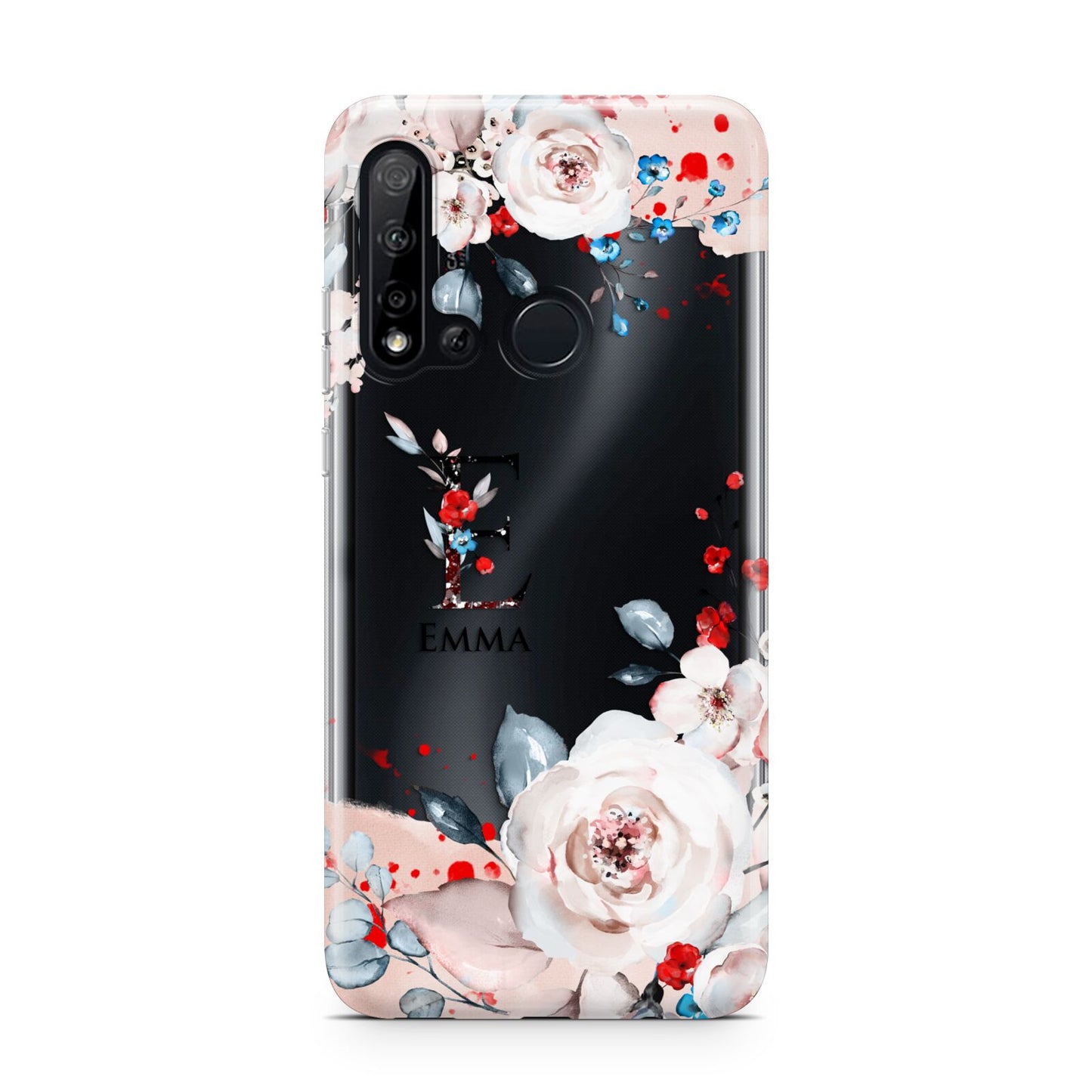 Monogrammed Roses Floral Wreath Huawei P20 Lite 5G Phone Case