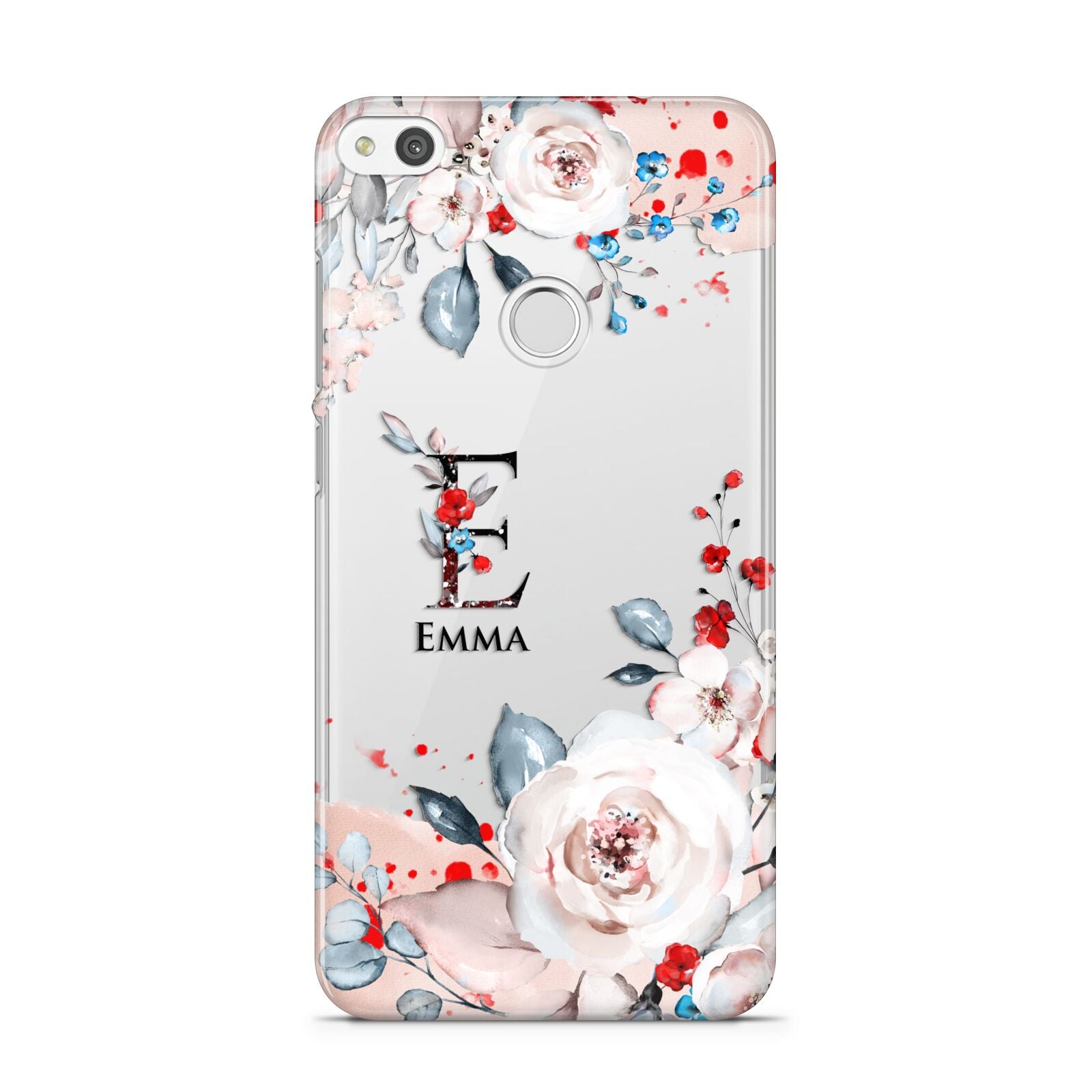 Monogrammed Roses Floral Wreath Huawei P8 Lite Case