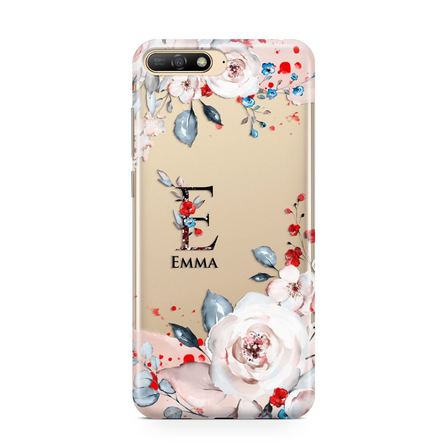 Monogrammed Roses Floral Wreath Huawei Y6 2018