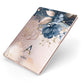 Monogrammed Watercolour Flower Elements Apple iPad Case on Rose Gold iPad Side View