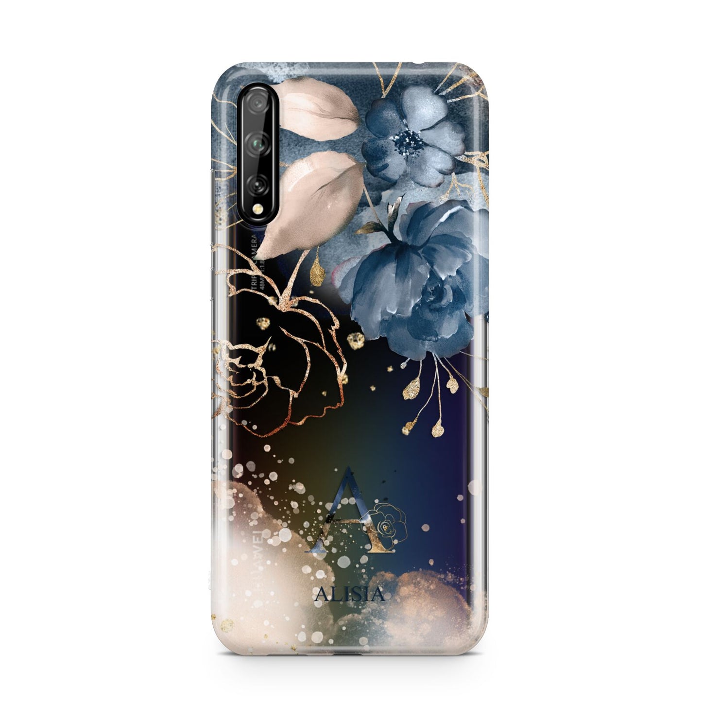 Monogrammed Watercolour Flower Elements Huawei Enjoy 10s Phone Case